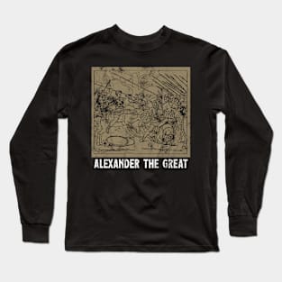 Alexander the Great Battle Head Ancient Greece Design Long Sleeve T-Shirt